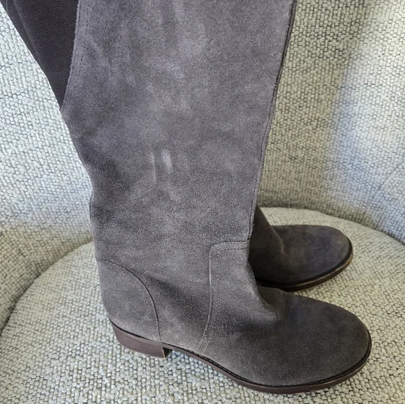 Lucky brand Taupe Suede Riding boots Size 8 - Picture 3 of 7